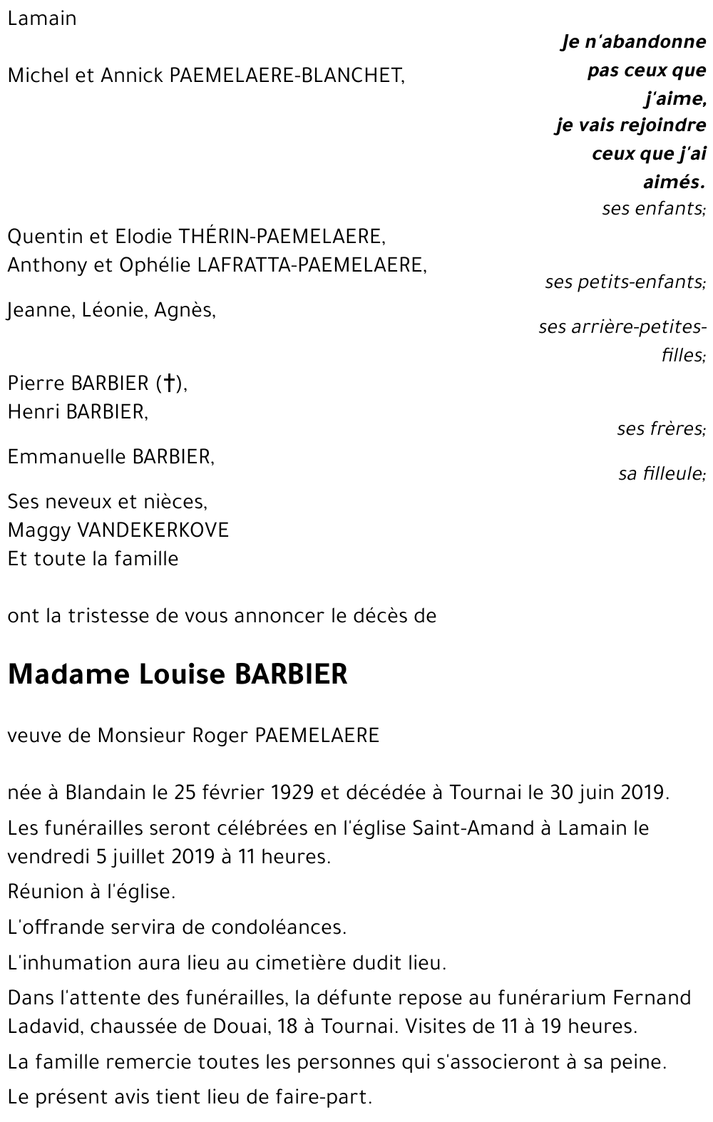 Louise BARBIER