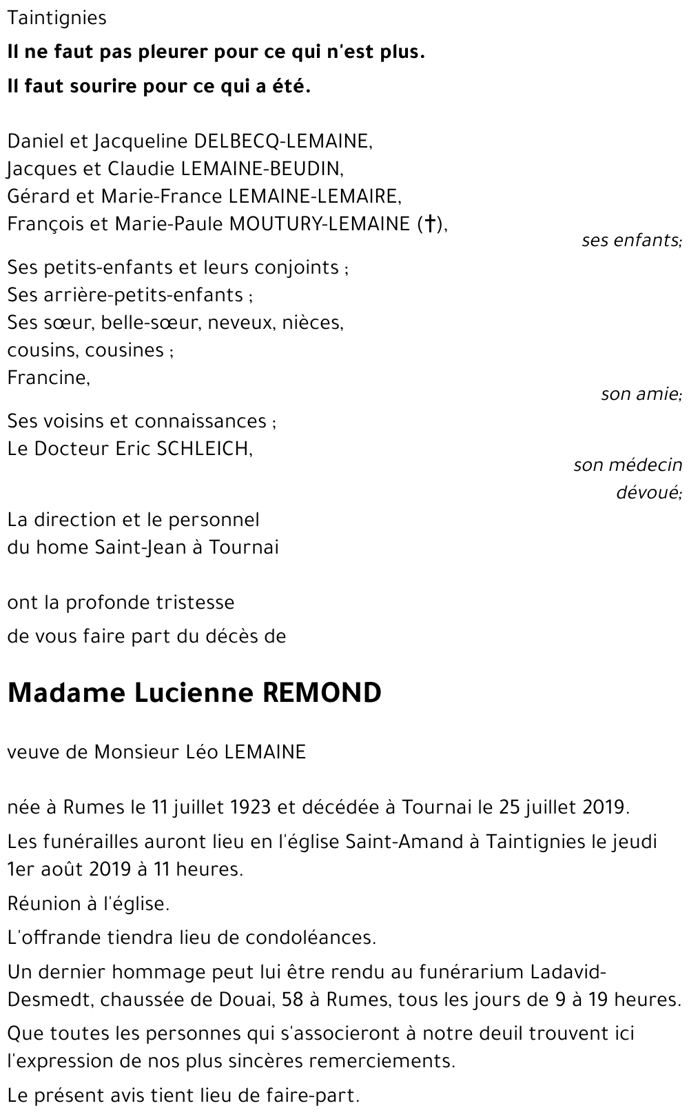 Lucienne REMOND