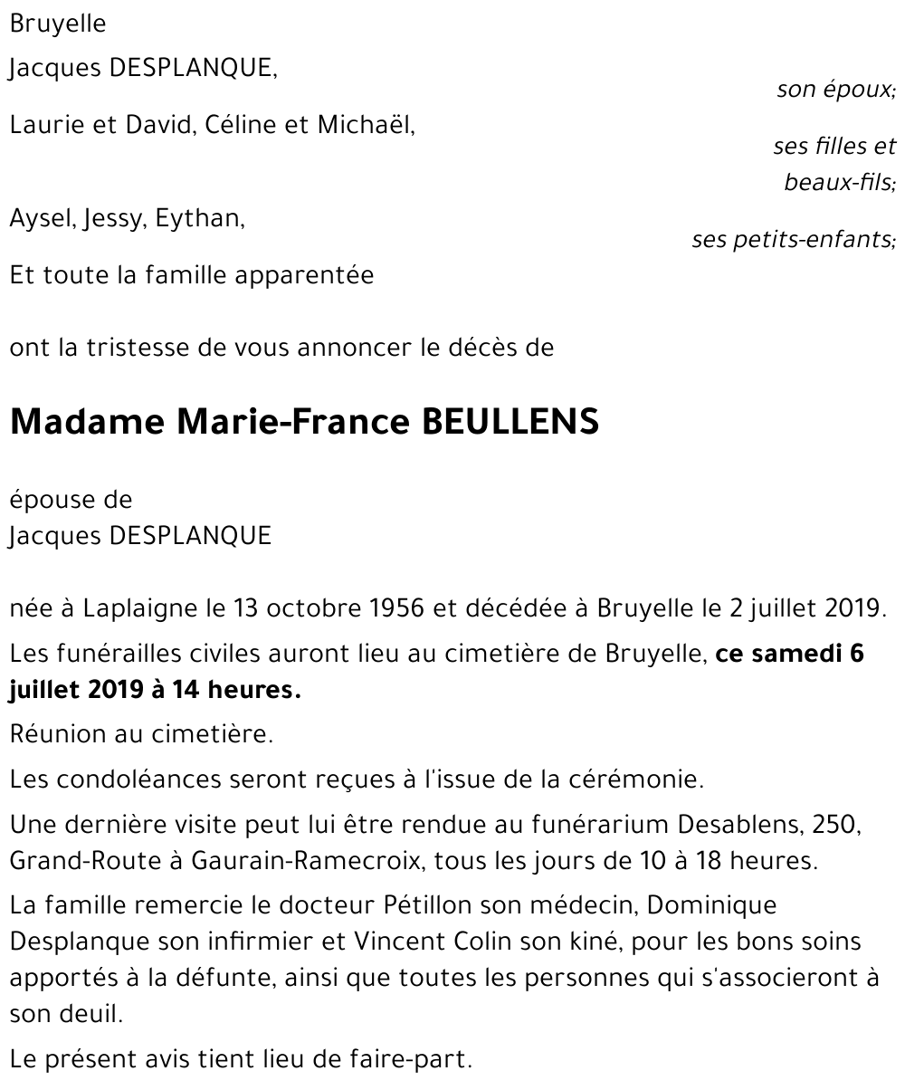 Marie-France BEULLENS