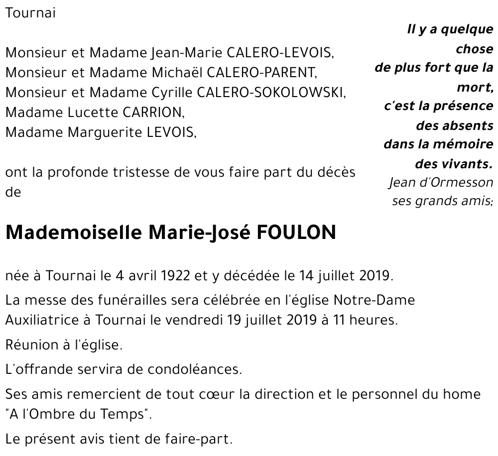 Marie-José FOULON