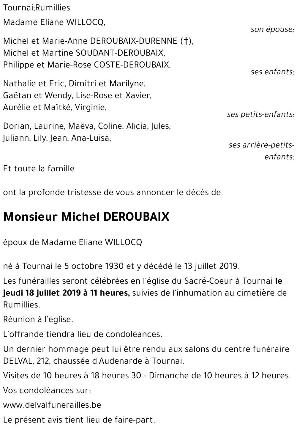 Michel DEROUBAIX