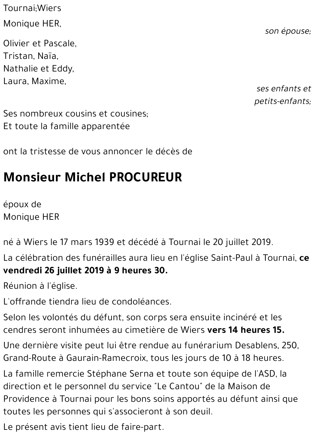 Michel PROCUREUR