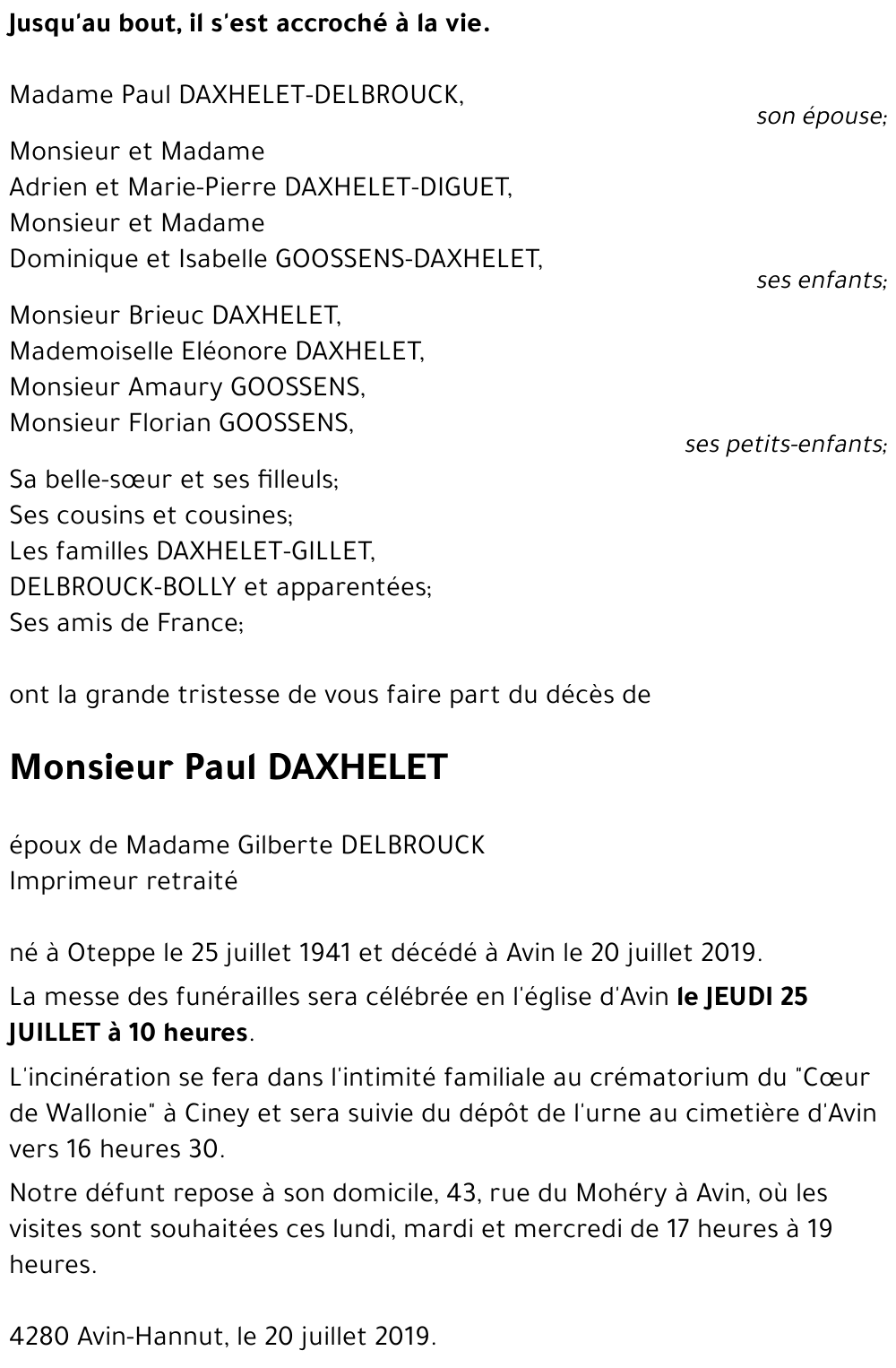 Paul DAXHELET