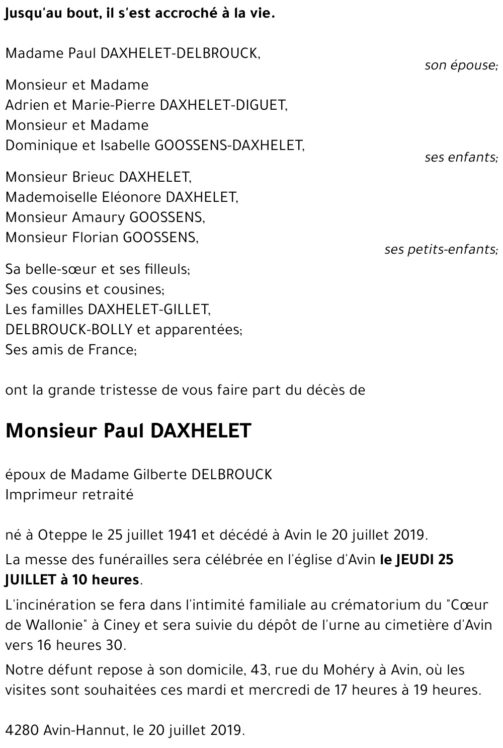 Paul DAXHELET