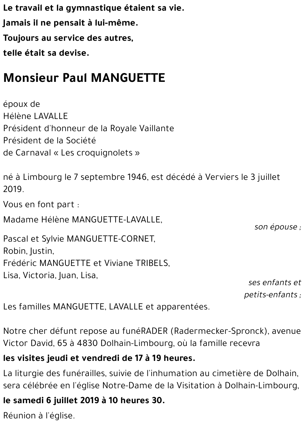 Paul MANGUETTE