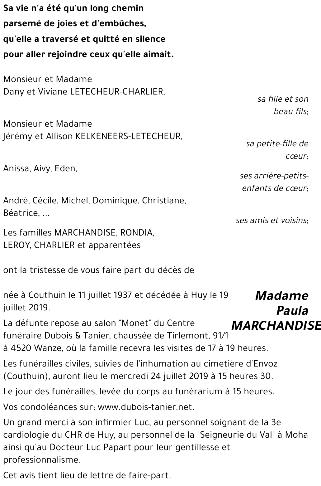 Paula MARCHANDISE