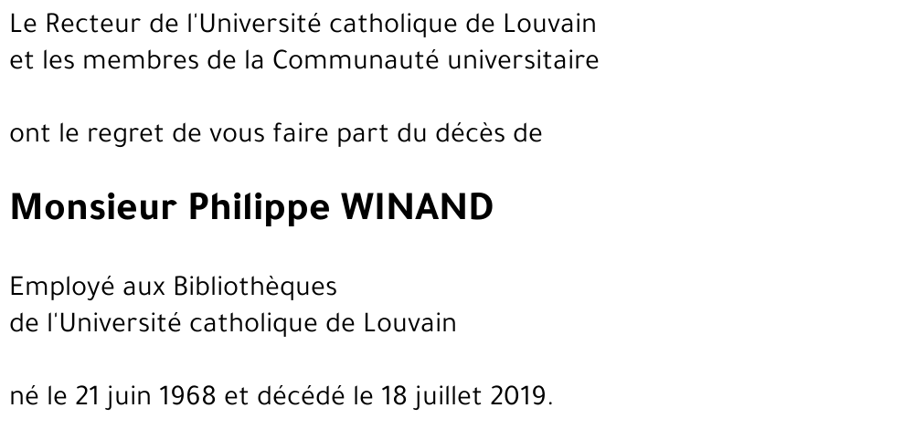 Philippe WINAND