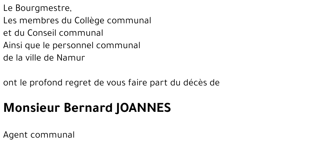 Bernard JOANNES