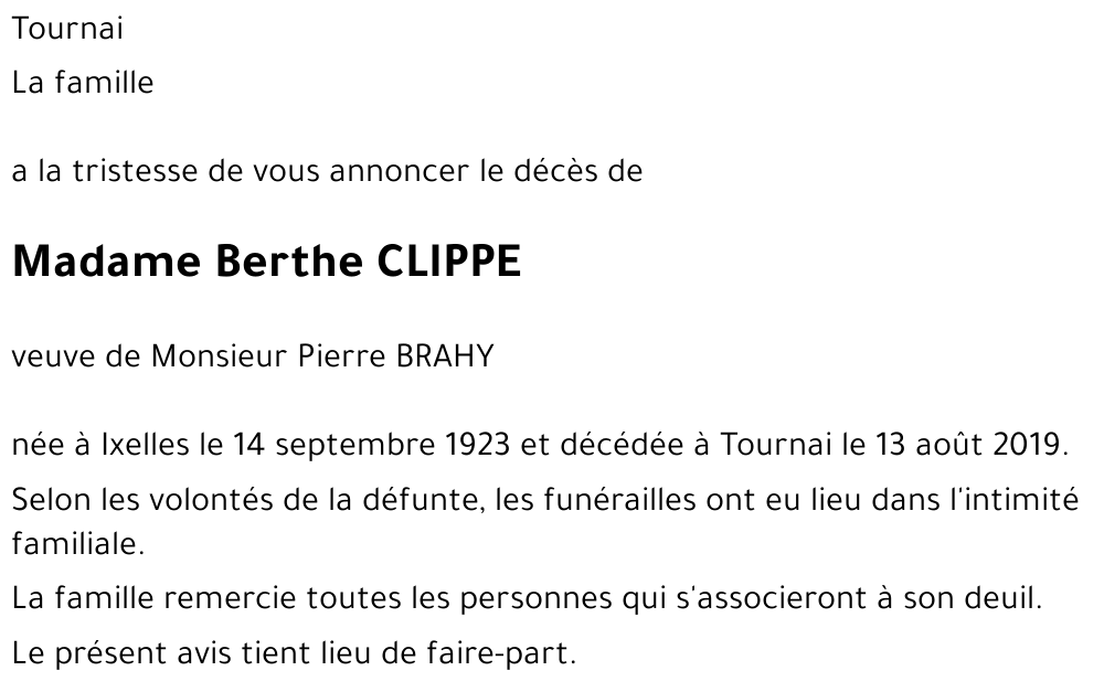 Berthe CLIPPE