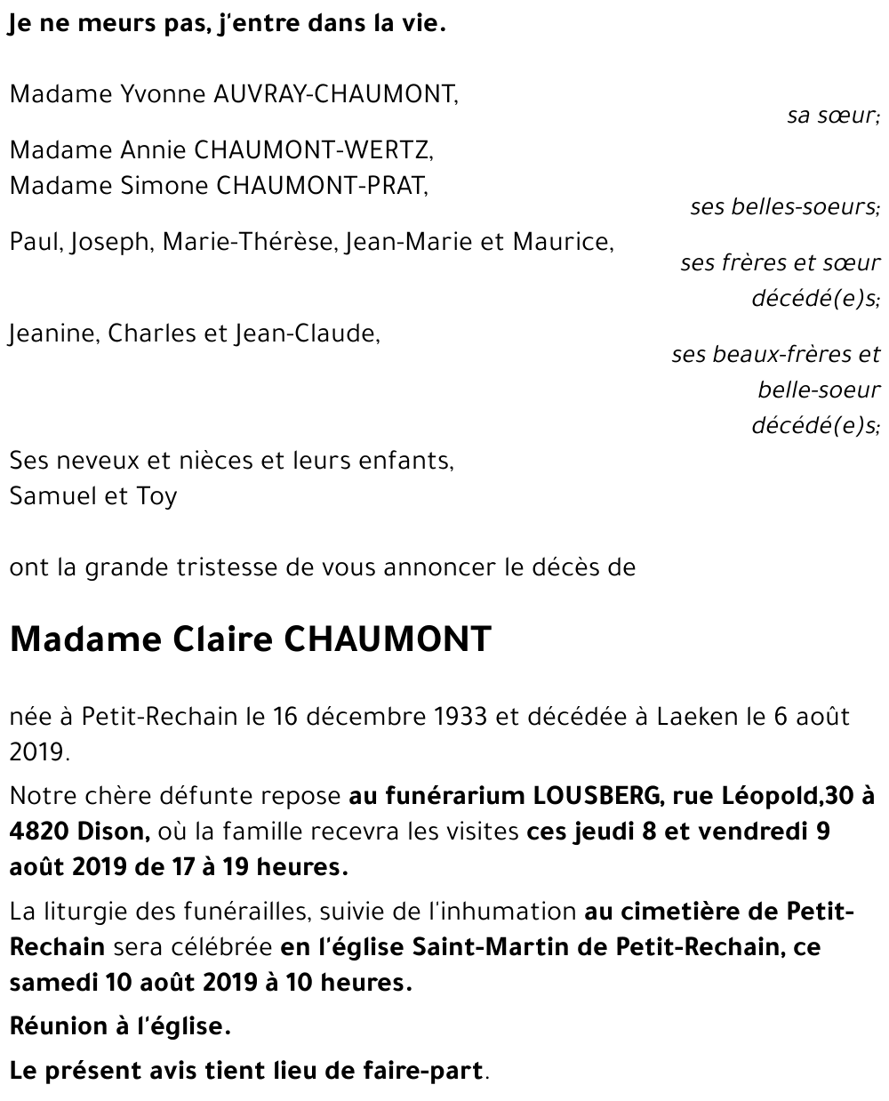 Claire CHAUMONT