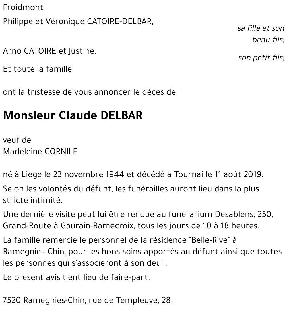 Claude DELBAR