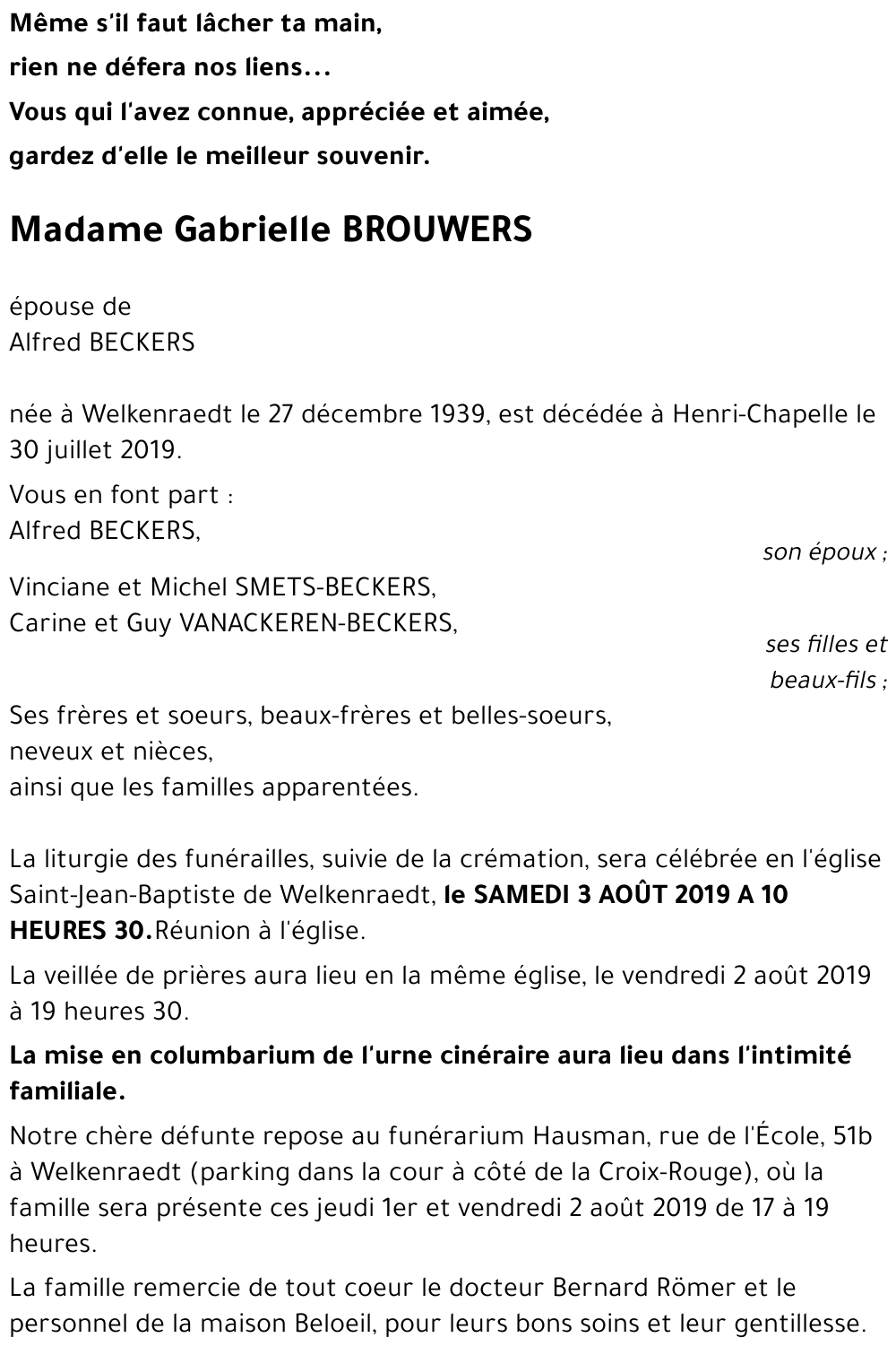 Gabrielle BROUWERS