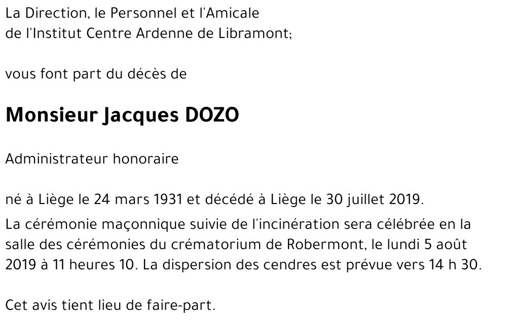 Jacques DOZO