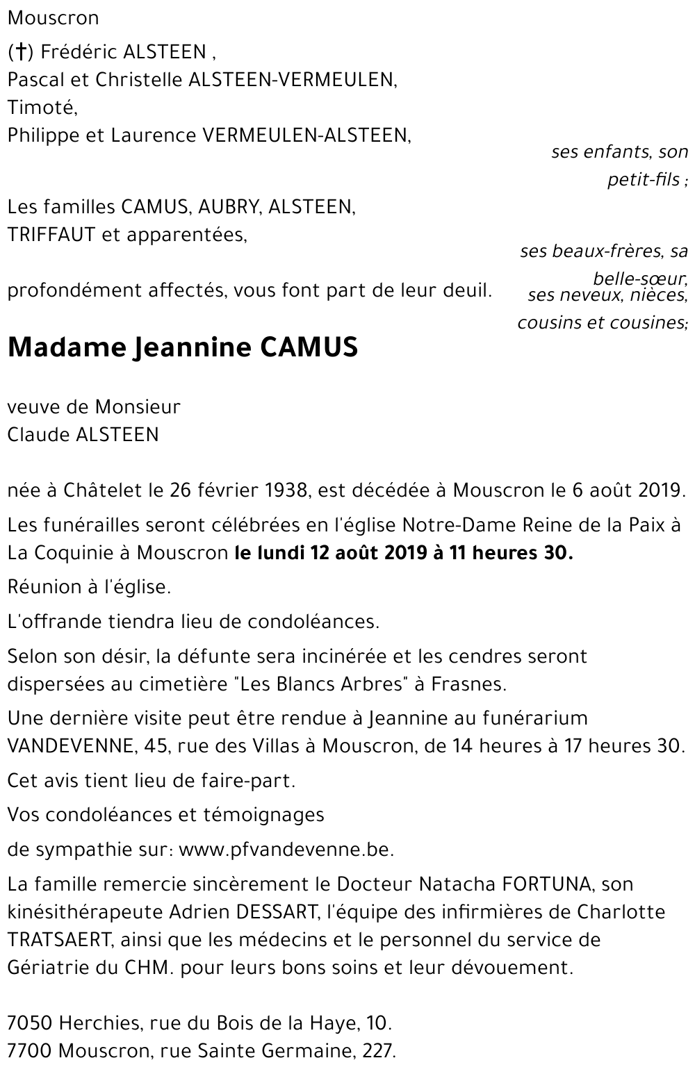 Jeannine CAMUS