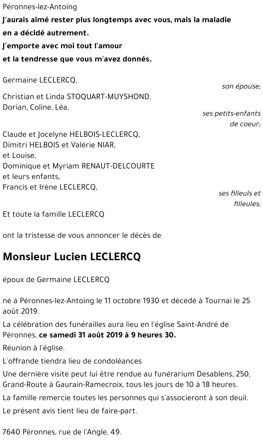 Lucien LECLERCQ