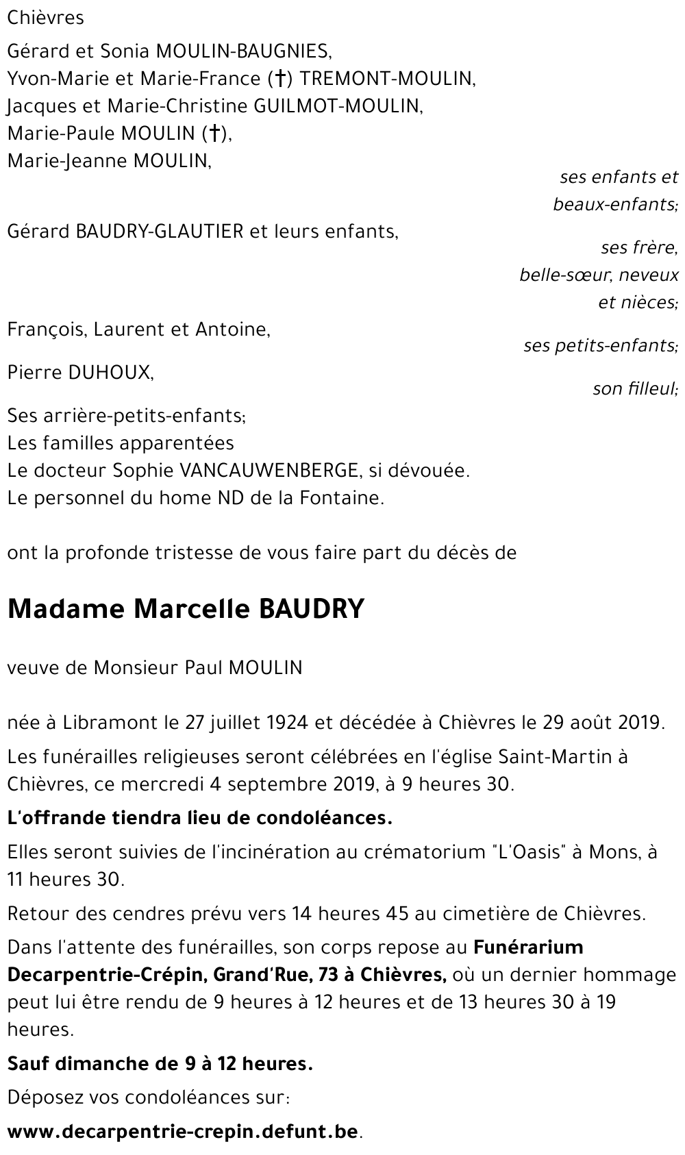 Marcelle BAUDRY