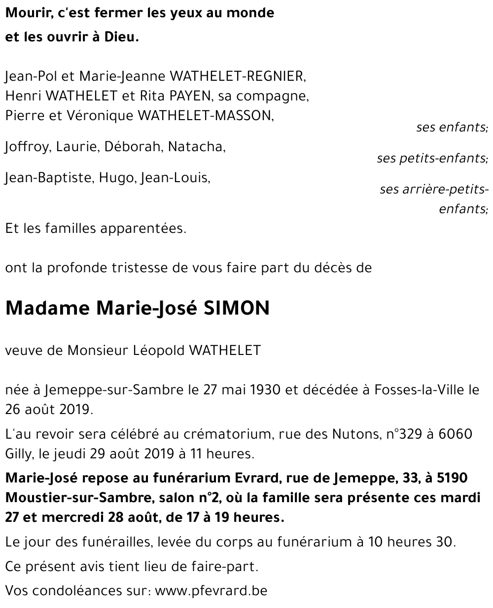 Marie-José SIMON