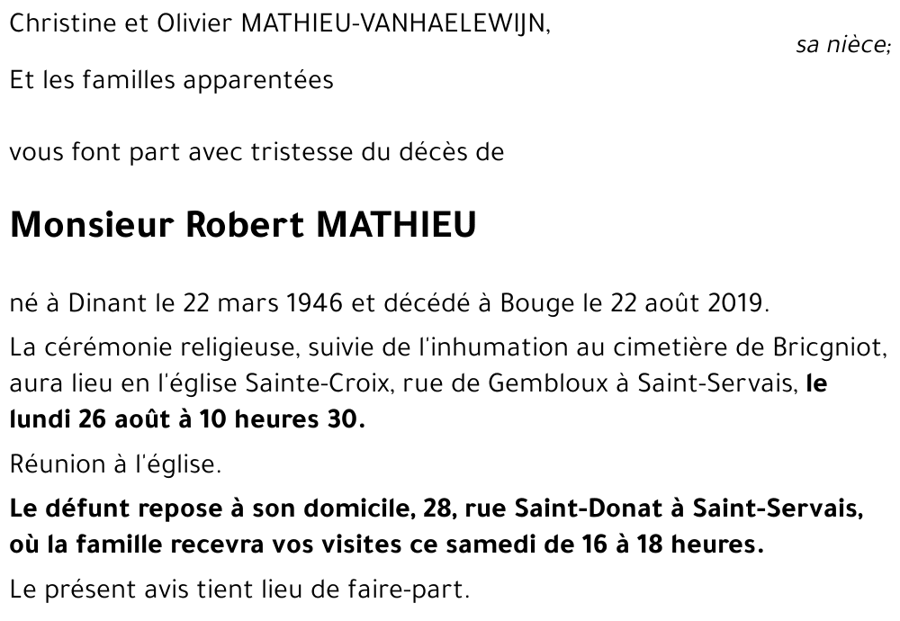 Robert MATHIEU