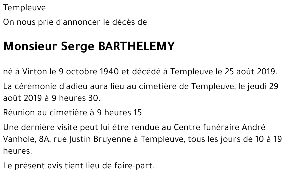 Serge BARTHELEMY
