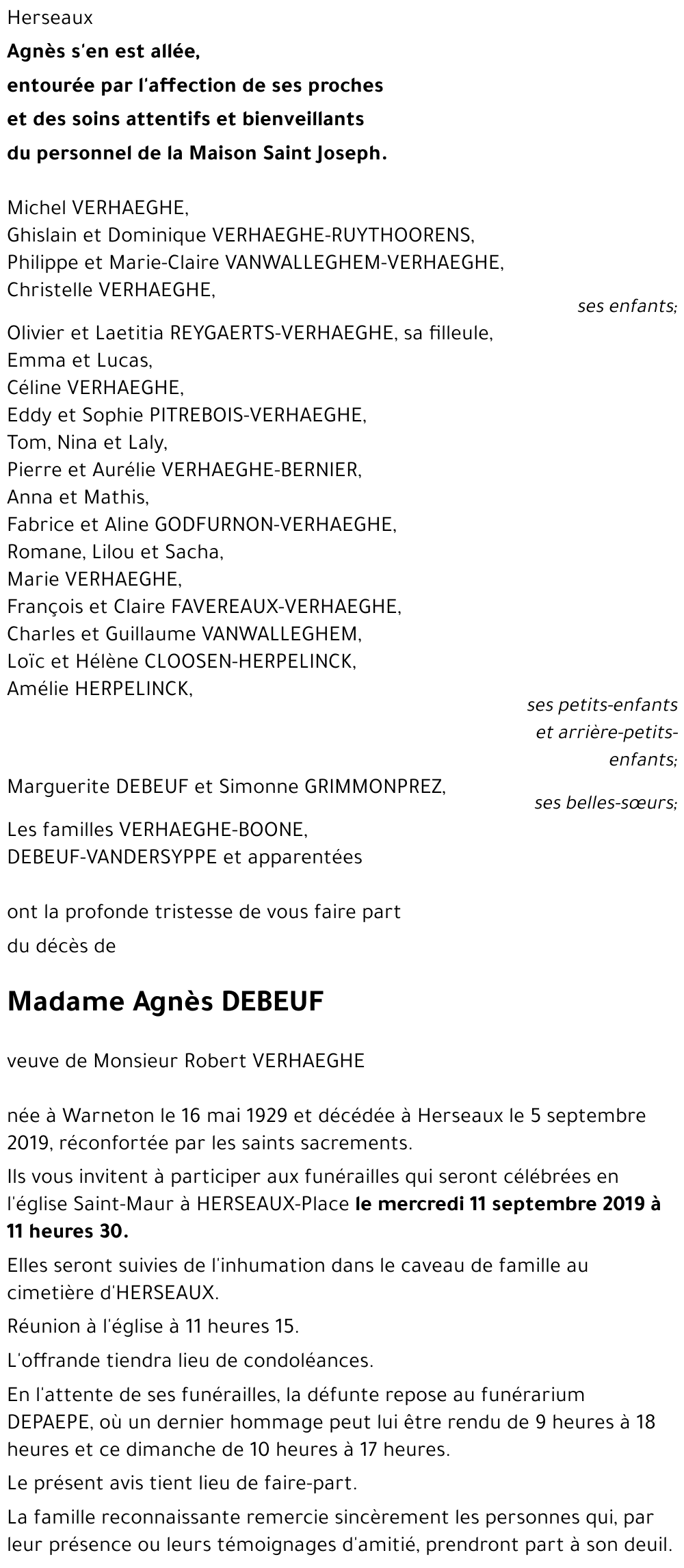 Agnès DEBEUF