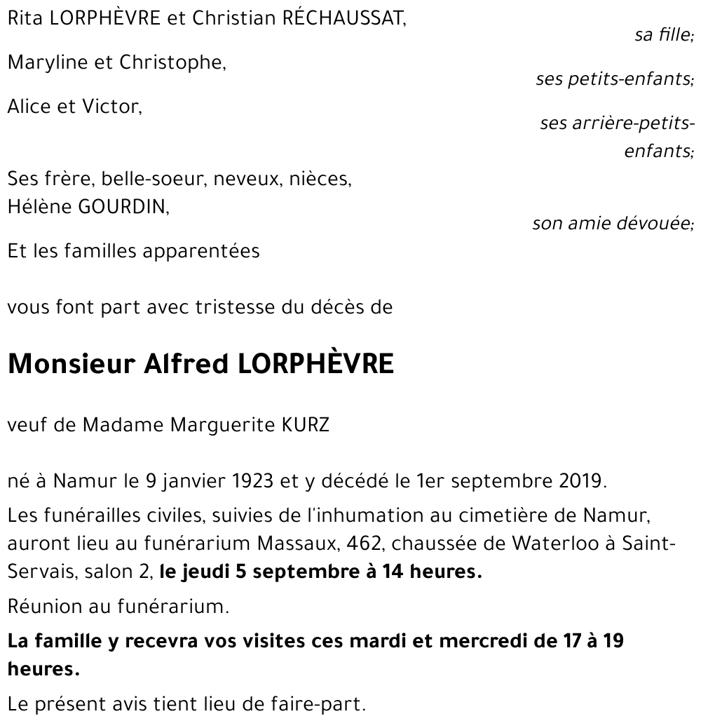 Alfred LORPHÈVRE