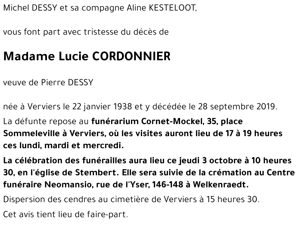 Annette CORDONNIER