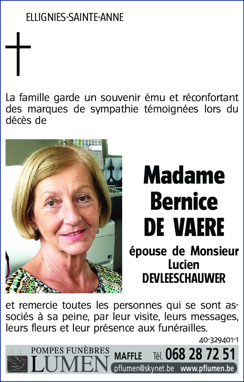 Bernice DE VAERE