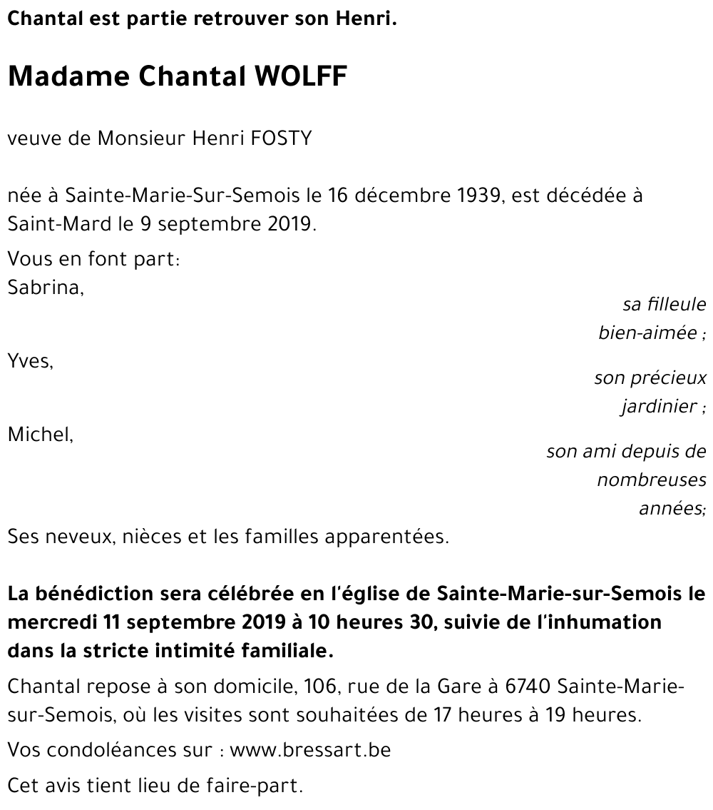 Chantal WOLFF 