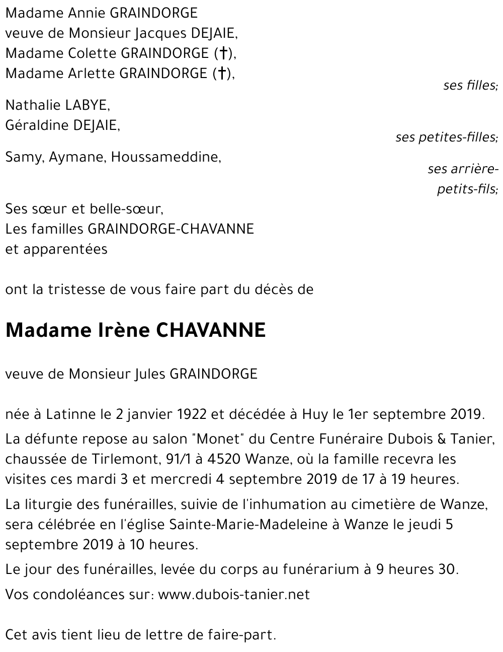 Irène CHAVANNE