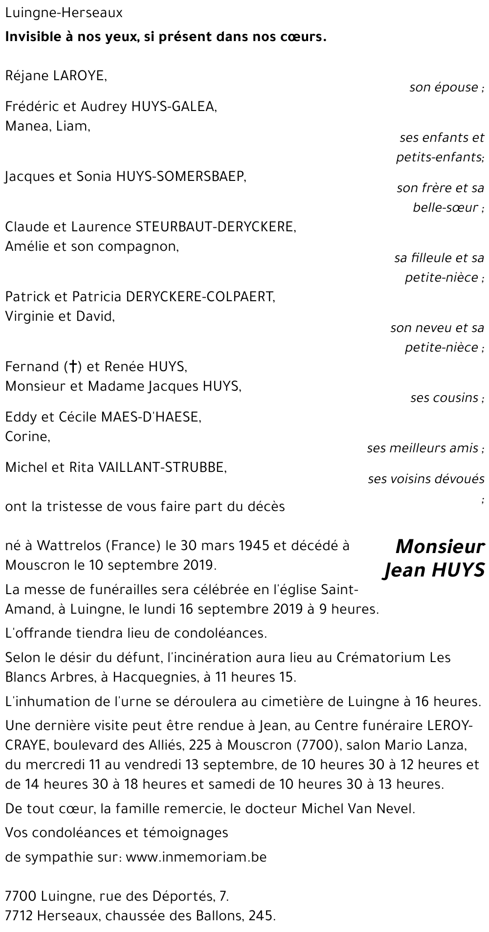 Jean HUYS