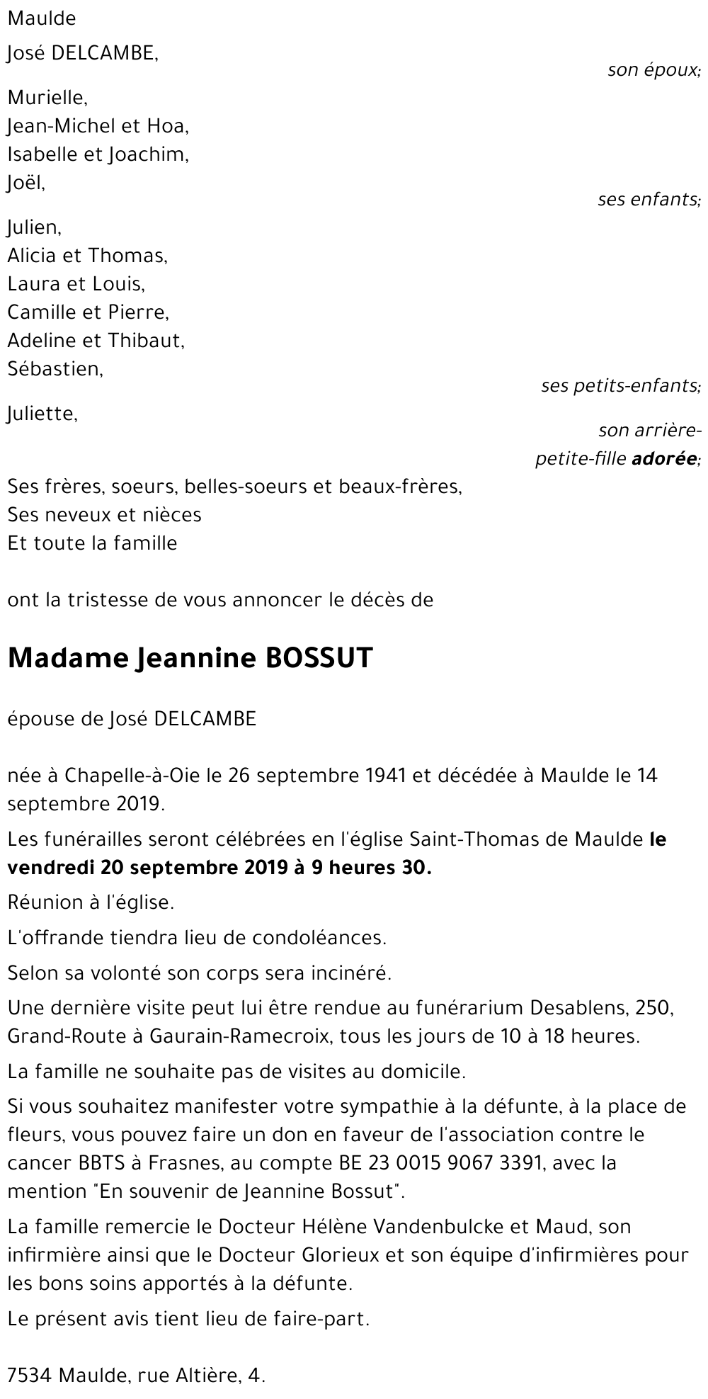 Jeannine BOSSUT