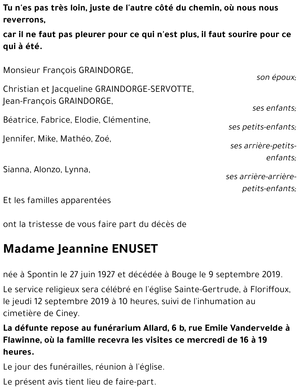 Jeannine ENUSET