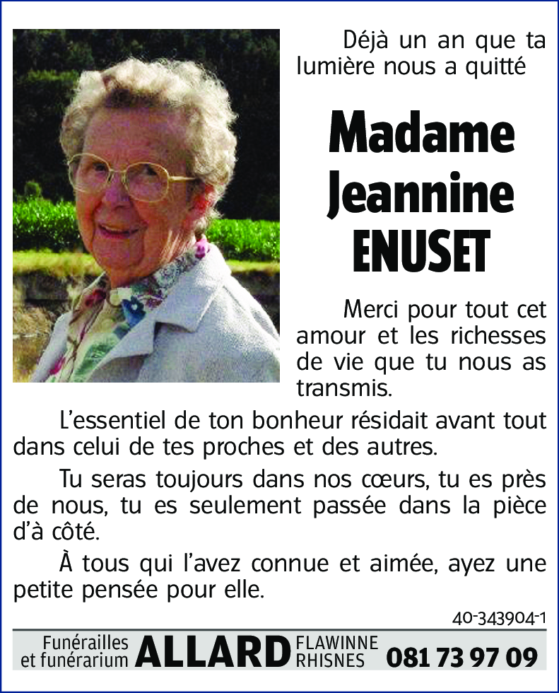 Jeannine ENUSET