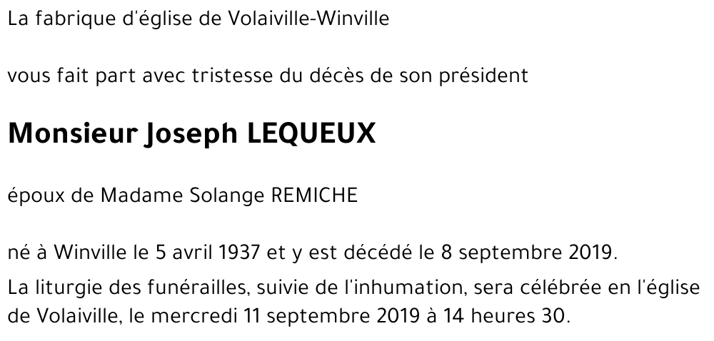 Joseph LEQUEUX