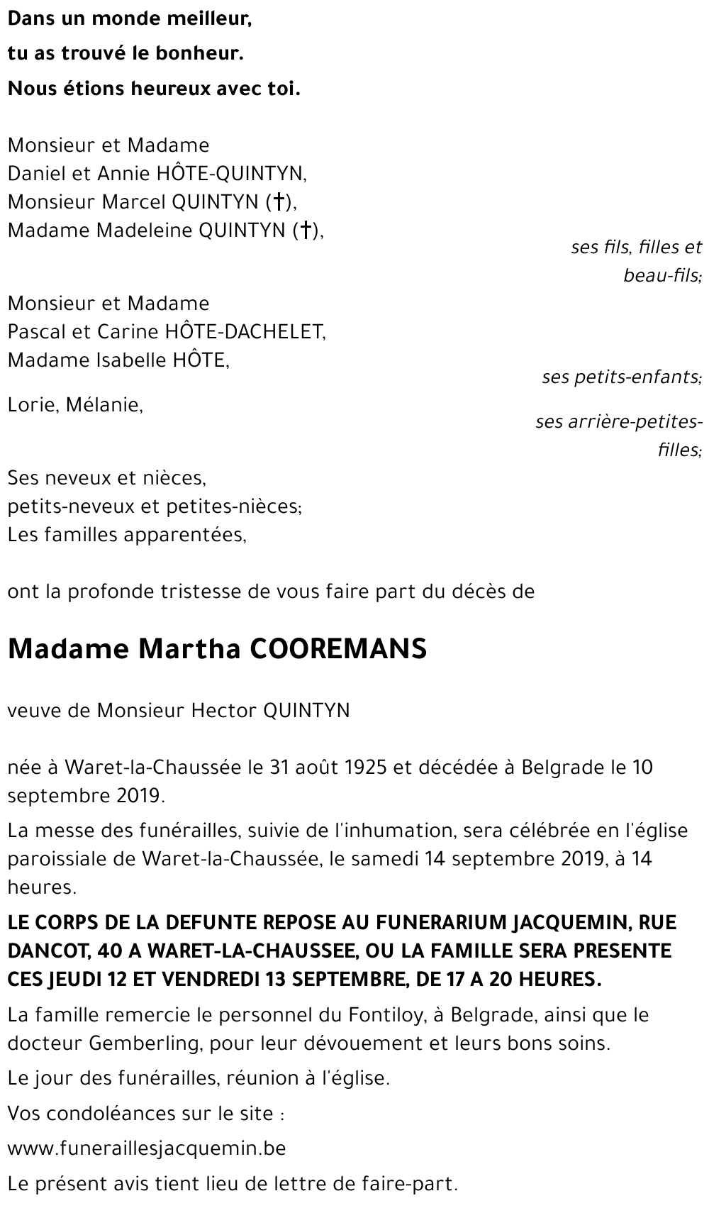Martha COOREMANS