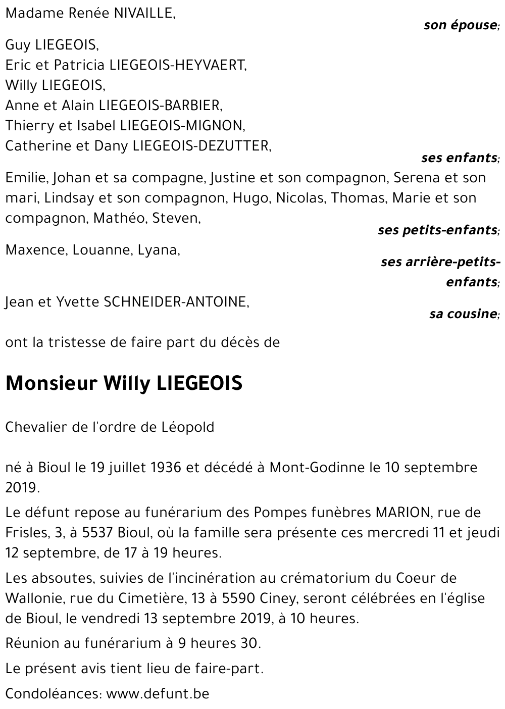Willy LIEGEOIS
