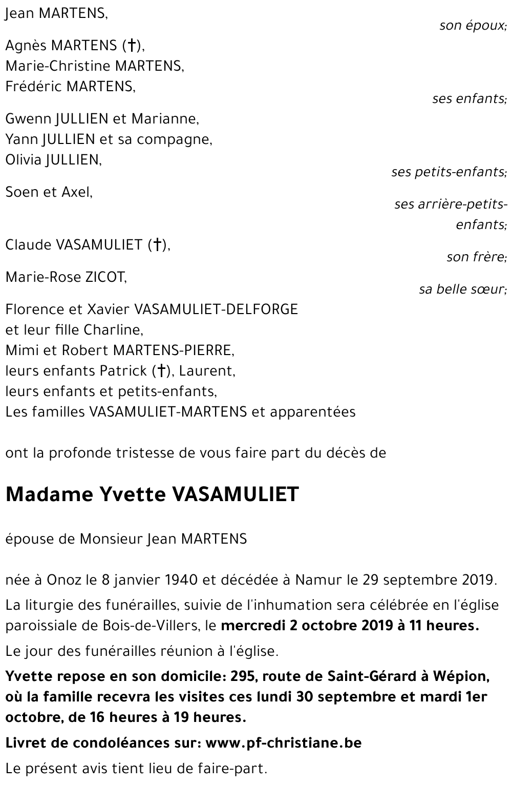 Yvette VASAMULIET