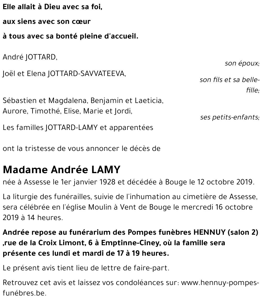 Andrée LAMY