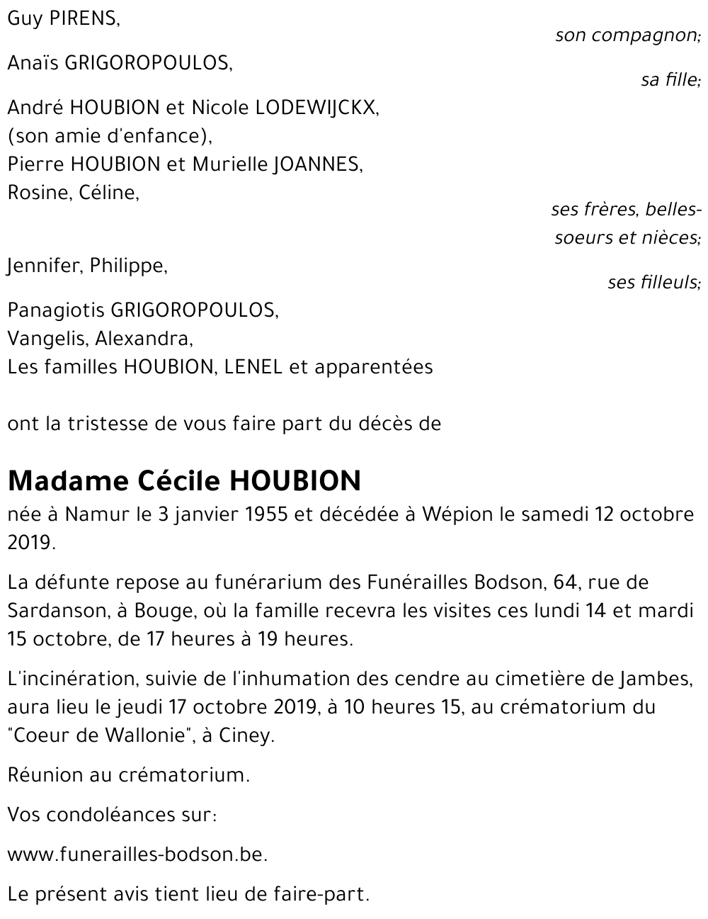 Cécile HOUBION