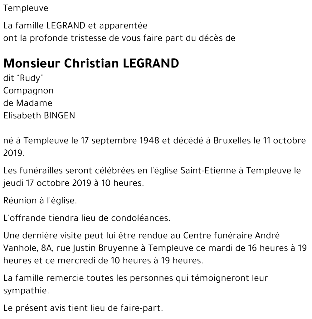Christian LEGRAND