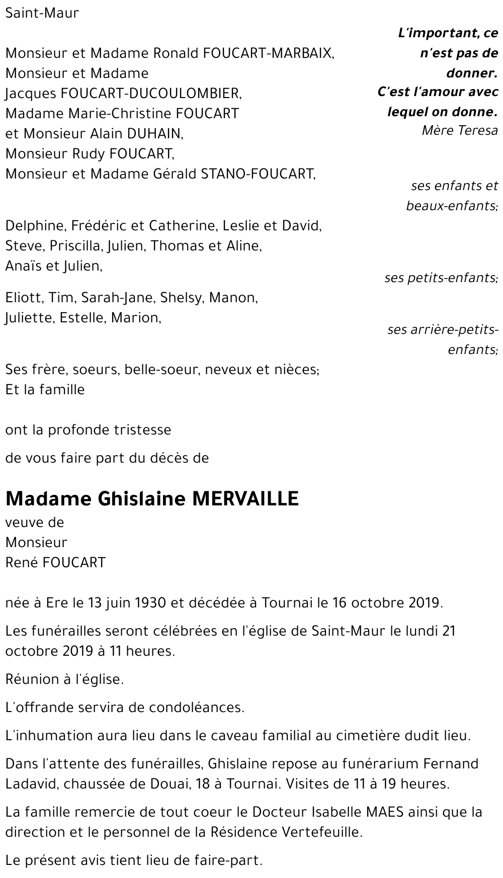Ghislaine MERVAILLE