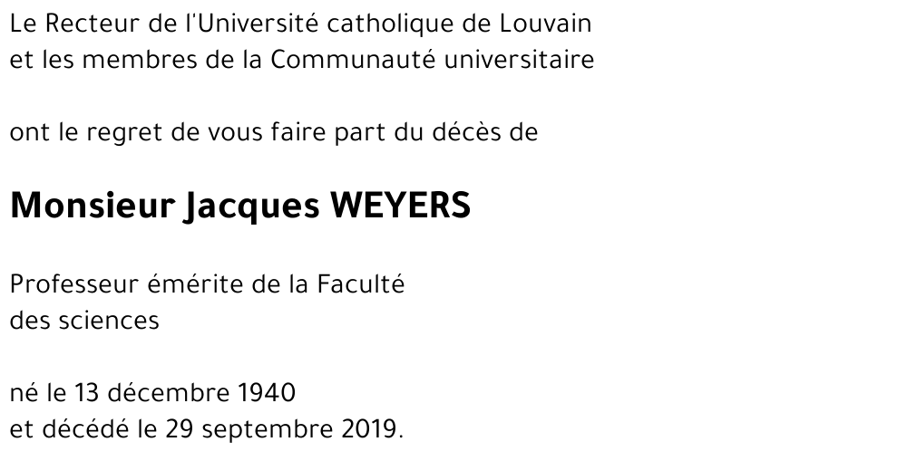 Jacques WEYERS