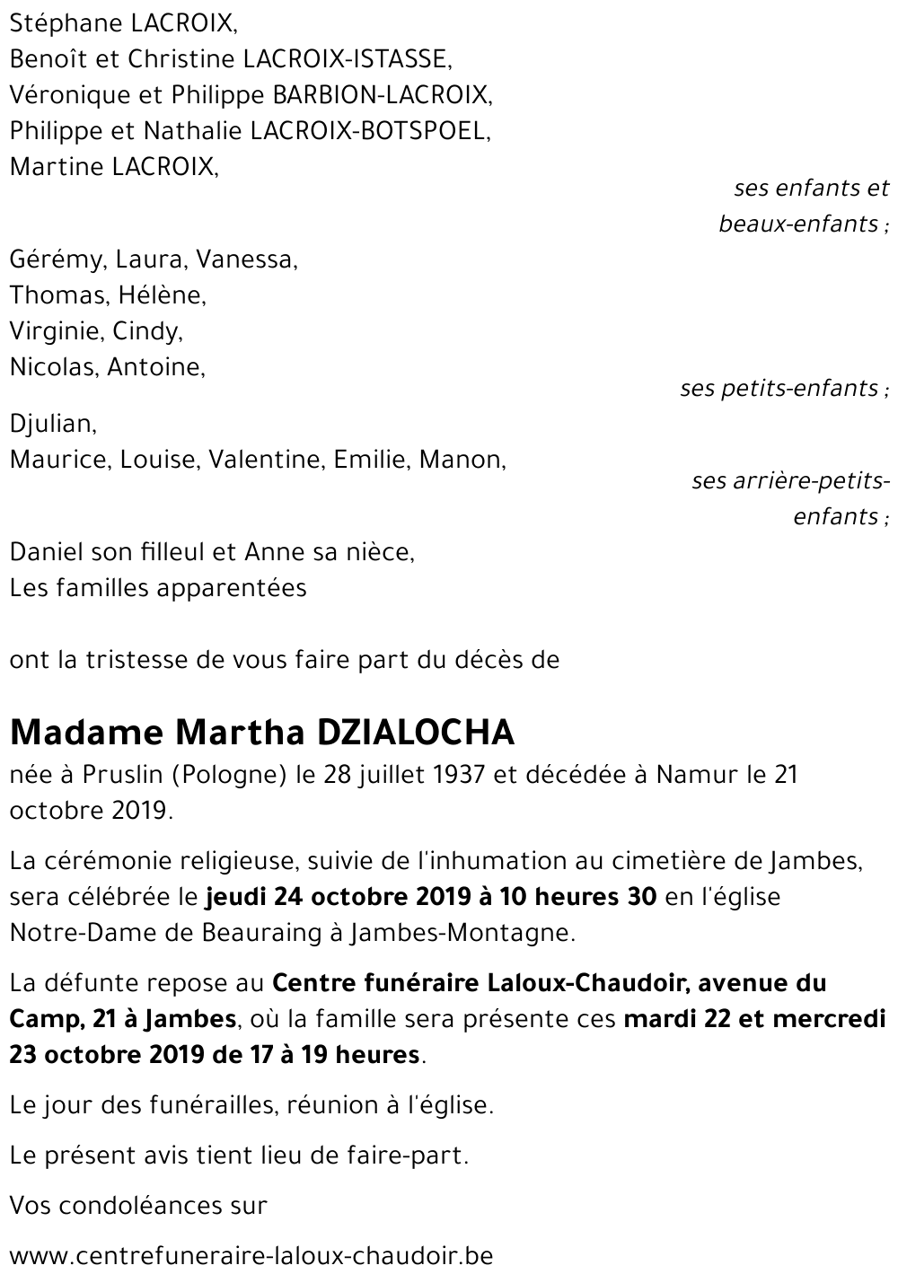 Martha DZIALOCHA