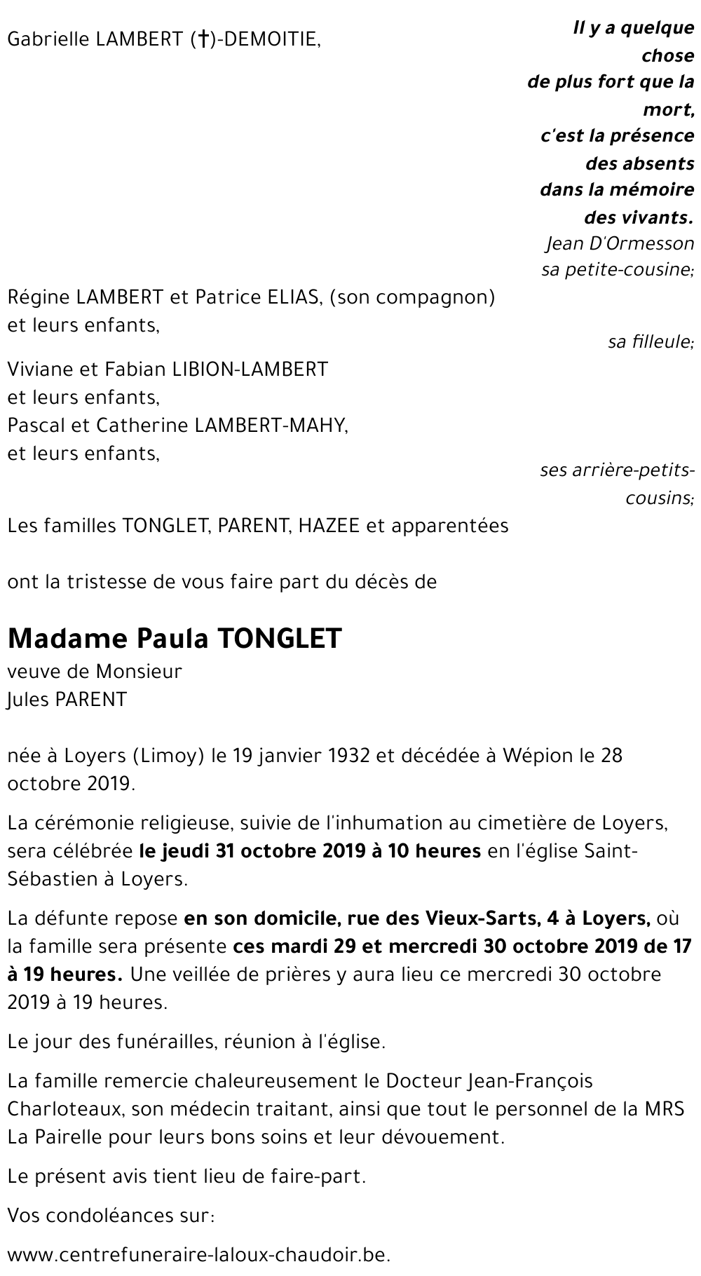 Paula TONGLET