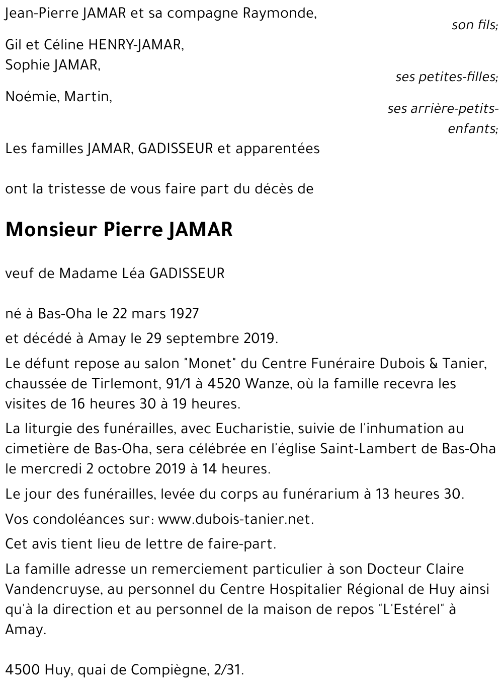 Pierre JAMAR