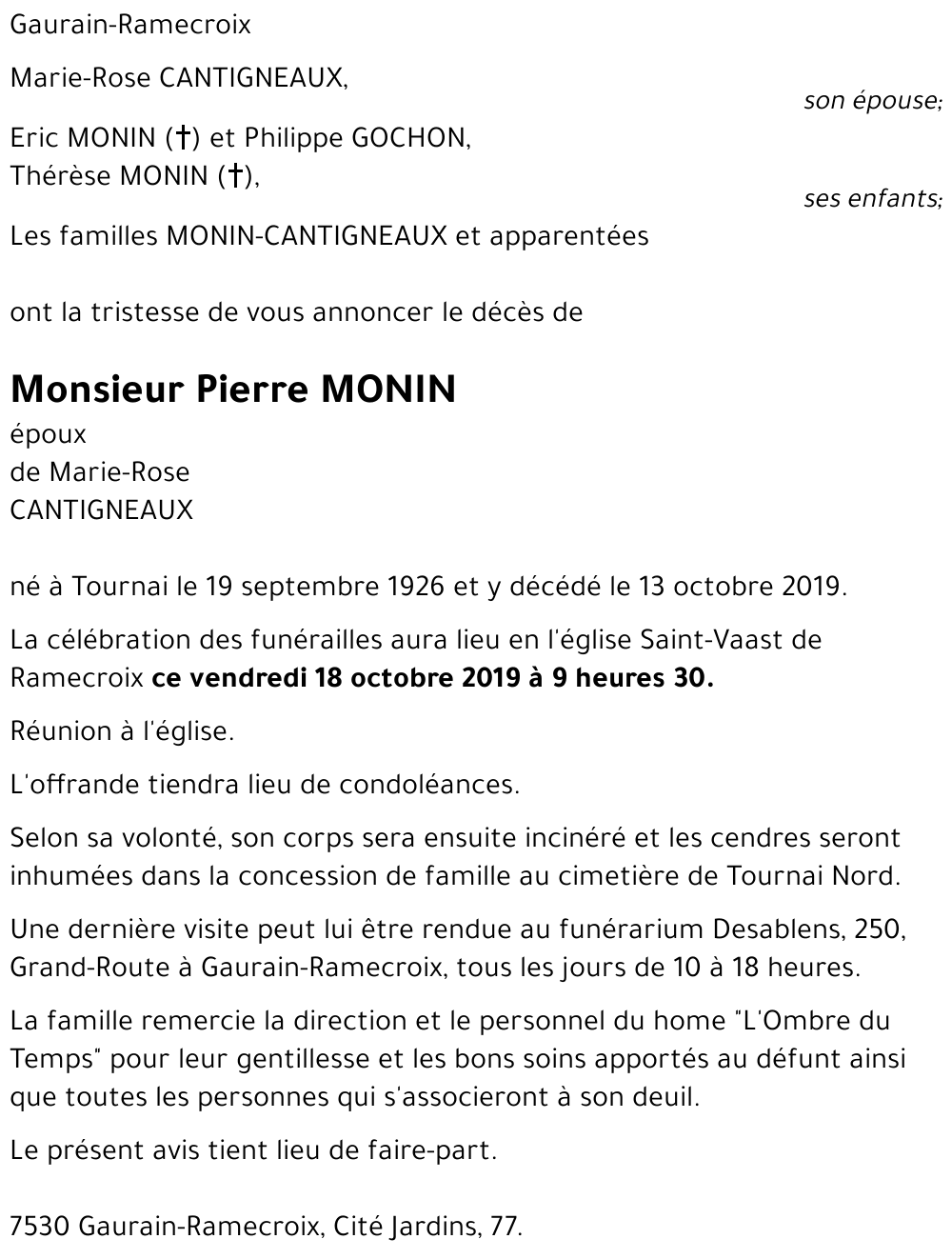 Pierre MONIN