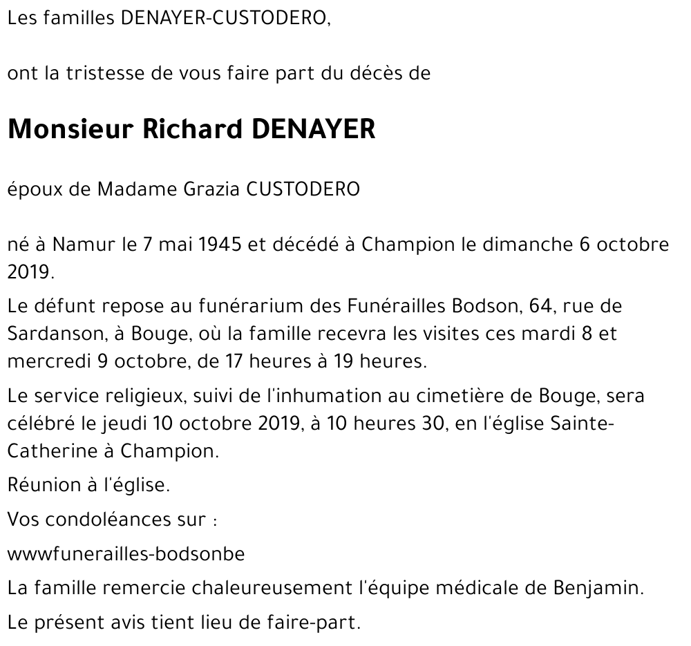 Richard DENAYER