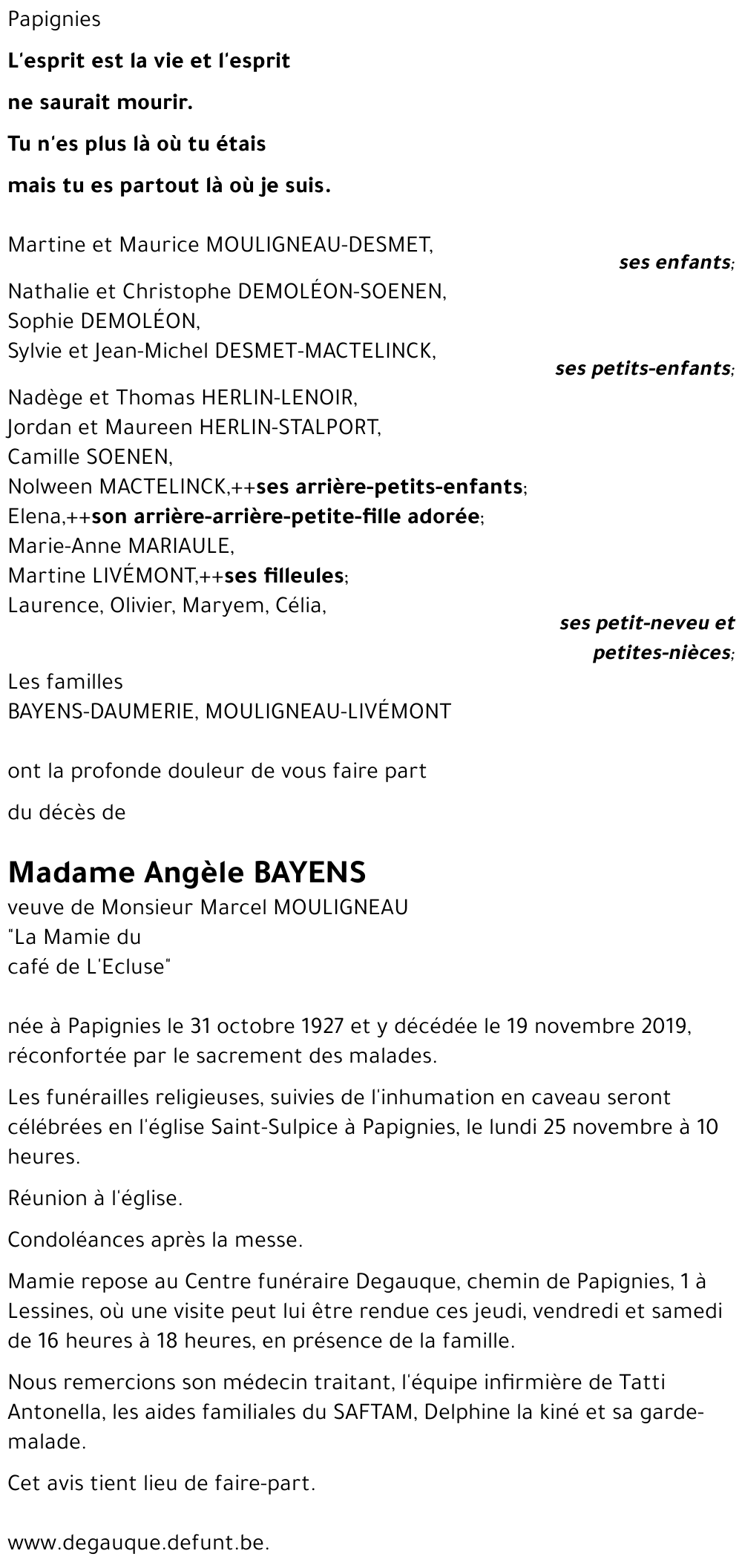 Angèle BAYENS