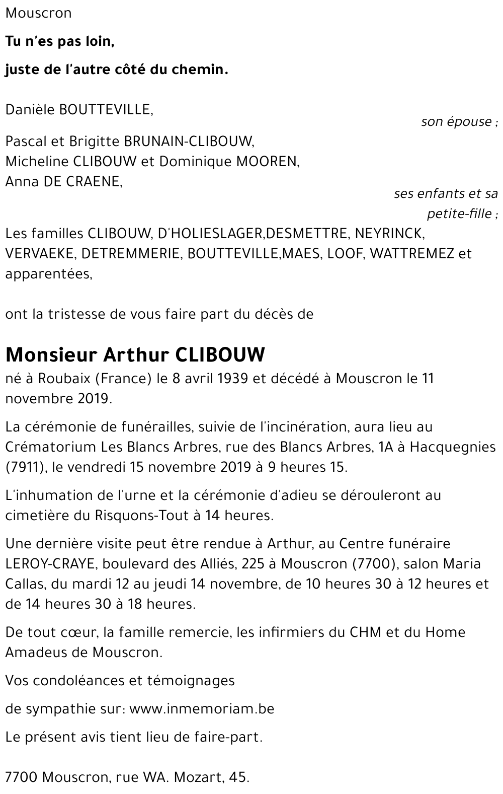 Arthur CLIBOUW