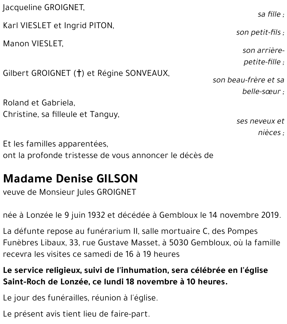 Denise GILSON